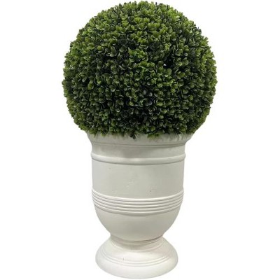 Artificial Plant Topiary Ball, Ball Topiary in Square Pot for Home Office Outdoor and Indoor Decor Porch Plants