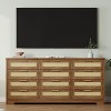 12 Drawer Dresser for Bedroom, Modern Rattan Chest of Drawers, Wood Storage Organizer with Rattan Panel Drawers and Handles - 4 of 4