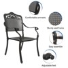 2PCS Metal Stackable Mesh Patio Dining Chairs - 3 of 4