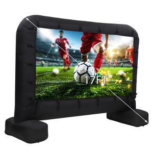 14-20Ft Inflatable Movie Projector Screen, Outdoor Movie Screen with Quiet Air Blower & Storage Bag, Easy Setup, Ideal for Home Theater, Movie Nights - 1 of 4
