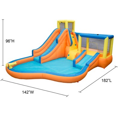 Multi-Color Inflatable Slide and Bounce Water Park