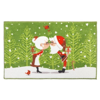 Carnation Home Fashions "Kissing Claus" Bathroom Rug