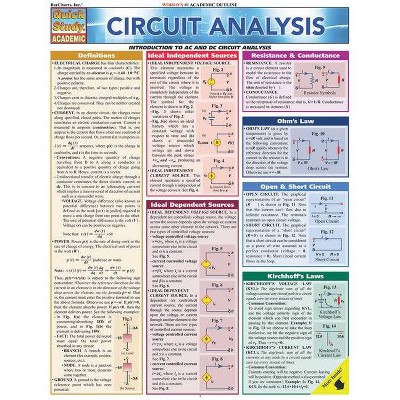 Circuit Analysis - (Quickstudy: Academic) by  Barcharts Inc (Poster)