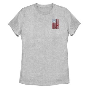 Women's Lost Gods Pocket Flag Hearts T-Shirt - 1 of 4