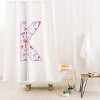 Deny Designs April Lane Art Fancy Bow Monogram Shower Curtain - 2 of 3