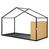CAVINAS Twin/Full Size House Bed Frame with Shelves & Lights,Metal Floor Bed for Kids Room,Bedroom - 4 of 4