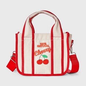 Girls' Cherry Mini Tote Crossbody Bag - art class™ Red - 1 of 4