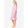 Dreams & Co. Plus Size Short French Terry Zip-Front Robe - 4 of 4