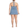 Lands' End Women's Pique Halter Ruffle Hem Mini Swim Dress Swimsuit - 2 of 4