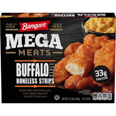 Banquet Frozen Mega Meats Boneless Buffalo Chicken Strips - 13.2oz