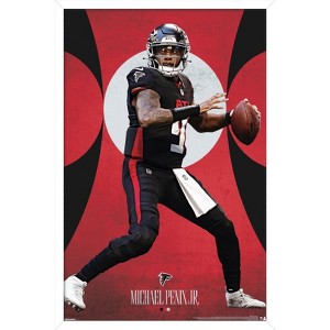 Trends International NFL Atlanta Falcons - Michael Penix Jr. 25 Framed Wall Poster Prints - 1 of 4