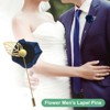 Unique Bargains Wedding Golden Leaf Rose Flower Lapel Pins for Men Suits 18 Pcs - 4 of 4