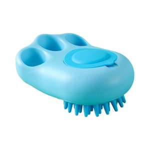 BABYYER Silicone Pet Bath Brush for Cats, Soft Grooming Scrubber with Cute Paw Design, Multi-Functional Massager for Washing, Deshedding,and Cleaning - 1 of 4