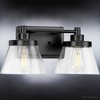 Urban Ambiance Luxury Traditional Bath Light 7.75''H x 15.5''W,  Midnight Black Finish,  Pawtucket Collection, UHP3996 - 4 of 4