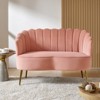 Savier 50.2" Contemporary Velvet Living Room and Bedroom Tufted Loveseat | KARAT HOME - 2 of 4