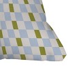 Deny Designs 26"x26" De Koro Checkered Throw Pillow Blue and Chartreuse - 3 of 4