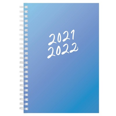 2021-22 Academic Weekly/Monthly Planner 5" x 8"  Light Blue Transparent - Good Vibes