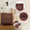 Hatteras Modern Boho 2-Drawer Nightstand with Solid Wood & Natural Rattan Accents-Teamson Home - 4 of 4