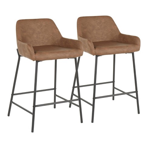 Leather industrial bar discount stools