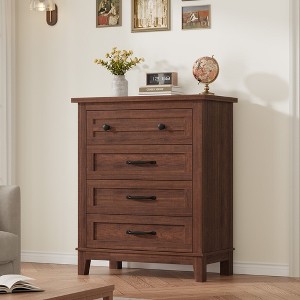 Garvee 4 Dresser for Bedroom, 34.8" Tall Drawer Dresser with Storage Freestanding, Wooden Closet Storage Chest for Living Room, Bedroom - 1 of 4