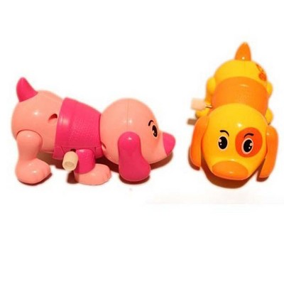 Insten Set Of 12 Wind Up Colorful Dogs, Pretend Animal Toys for Kids