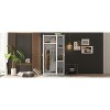 Gulches 3 Door Wardrobe with Mirror, Armoire with Hanging Rod and 3 Fixed Shelves,White - 4 of 4