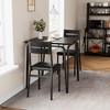Dining Table for 2,Small Table & Chairs Set of 2,Square Dinette Set with 2 Chairs,3 Piece Kitchen & Dining Room Sets for Small Space,Apartment - 3 of 4