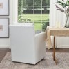KINWELL 25" Performance Fabric Upholstered Rolling Dining Armchair - 4 of 4