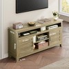 Modern TV Stand for 65 Inch, TV Semi-Open Double Door Cabinet with Shelves – Entertainment Center with 8 Storage for Living Room - 2 of 4