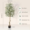 Faux Olive Tree - Fake Potted Olive Silk Tree Indoor with Moss Natural Olive Branches and Realistic Leaves - 2 of 4