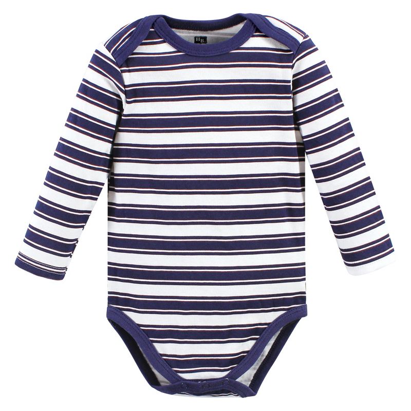 Hudson Baby Infant Boy Cotton Long-Sleeve Bodysuits, Football Buddy 3-Pack, 4 of 6