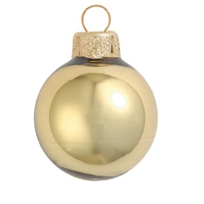 Northlight 6ct Shiny Antique Gold Glass Ball Christmas Ornaments 4" (100mm)