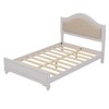 Modern Full Size Wood Bed with Hidden LED Light Upholstered Curved Headboard - 2 of 3