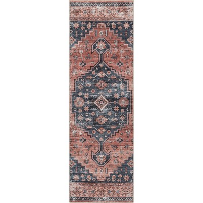 Nuloom Medallion Bordered Pet Friendly Machine Washable Area Rug