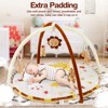 Baby Gym Play Mat, Baby Activity Center with 9 Detachable Toys for Stage Sensory&Motor Skills&Cognitive Development, Padded Tummy Time Mat Washable - 4 of 4