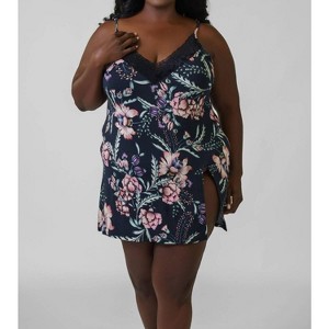 Women's Satin & Lace Mini Slip - Kilo Brava - 1 of 4