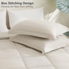 BAGOKIE 2/3 Pieces Comforter Set Box Stitched Bed Set for All Seasons - 3 of 4