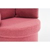CAVINAS Teddy Fabric 360° Swivel Comfy Armchair with Back Cushion,Rotating and Storage Accent Chair   for Living Room,Bedroom,Office - 4 of 4