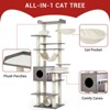 coucheta Cat Tree with Toy, Cat Tower Condo for Indoor Cats Features Scratching Post, Cat Condo, Platforms, Tunnel, Hammock, Food Station & Bowls - 3 of 4
