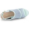Allegra K Women's Open Toe Platform Heel Lace Wedges Sandals - 4 of 4