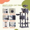 SEVOBAL Large Cat Tree Tower, 70" Cat Tree, Multi-Level with Scratching Post, Cozy Fun Cat Jumping Platform Space, Gray, 69.88"*21.26"*21.26" - 3 of 4