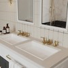 BWE 8 in. Widespread Double Handle 3 Hole Bathroom Faucet Water-Saving With Metal Drain - 4 of 4