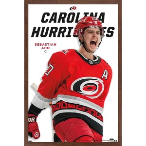 Trends International NHL Carolina Hurricanes - Sebastian Aho Feature Series 23 Framed Wall Poster Prints - 1 of 4