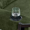 85" Modern L-Shaped Chenille Sectional Sofa Bed with Retractable Table, LED, USB & Cup Holders - 3 of 4