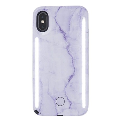 LuMee Duo Marble iPhone Xs / X Case - Lavender Marble