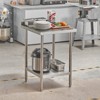 VEVOR 24 x 24 x 36 Inch Stainless Steel Work Table,Commercial Food Prep Worktable Heavy Duty Prep Worktable, Metal Work Table - 2 of 4