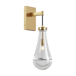 DAKAFUL Modern Raindrop Design Wall Sconce, Industrial Wall Mount Light,E12Base Stylish Accent Lighting for Bedroom, Living Room - 1 of 4