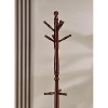 Vynxaria 71.5" Tall Wooden Swivel Coat Rack with 9 Pegs and Natural Finish - 2 of 4