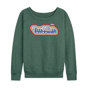 Women's - Barbie - I'm Allen Lightweight French Terry Wide Neck Long Sleeve Shirt - 1 of 4