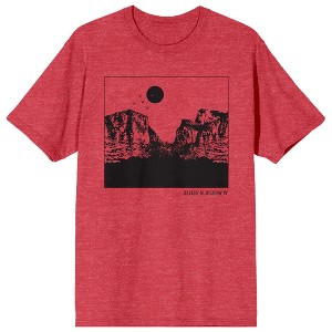 Adventure Society Rocky Landscape Men's Heather Red T-Shirt - 1 of 3
